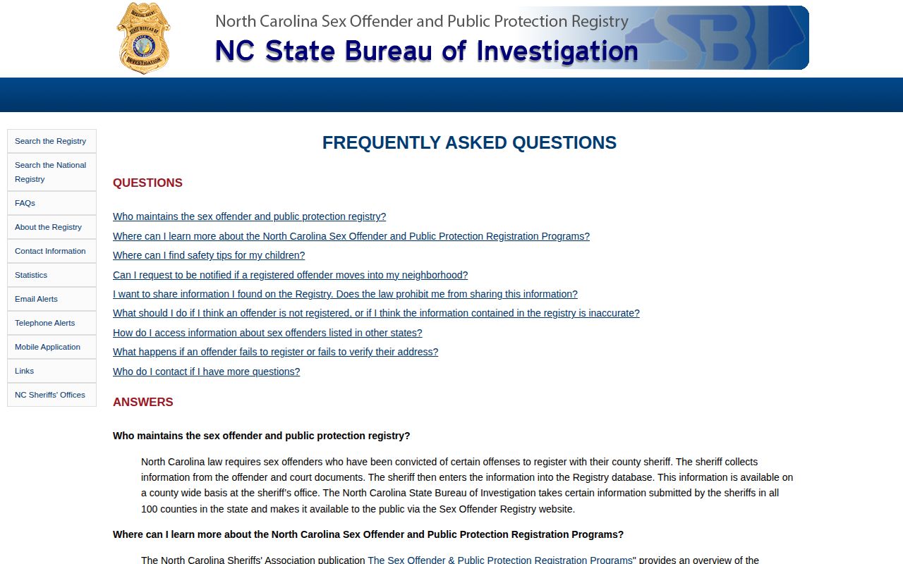 North Carolina registry photo guidance relevant to Madison County release records